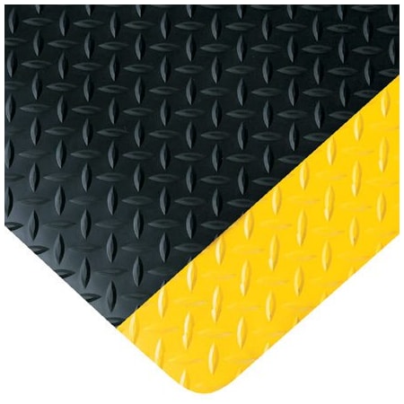 Bsc Preferred 3 x 12' Black/Yellow Diamond Plate Anti-Fatigue Mat BUY00444370